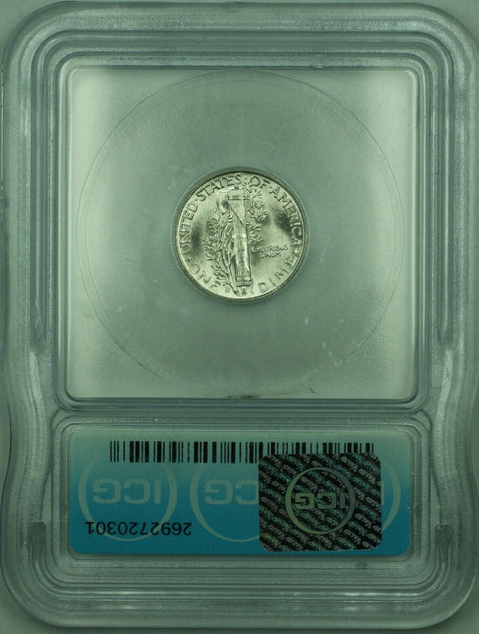 1945-S Mercury Silver Dime 10c Coin ICG MS-66 (G)