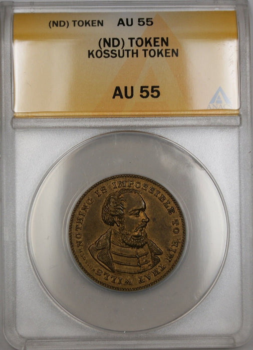 No Date Game Counter Kossuth Token ANACS AU-55