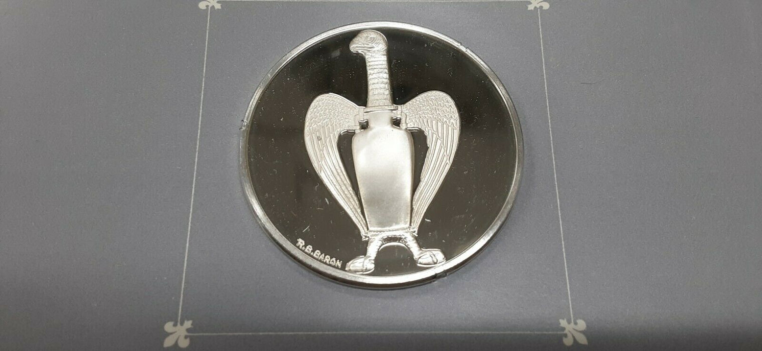 Franklin Mint Treasures of The Louvre .925 Silver Medal- The Eagle of Suger