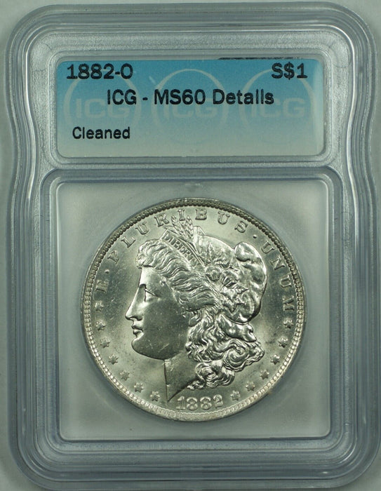 1882-O Morgan Silver Dollar $1 Coin ICG MS 60+ Details (23)