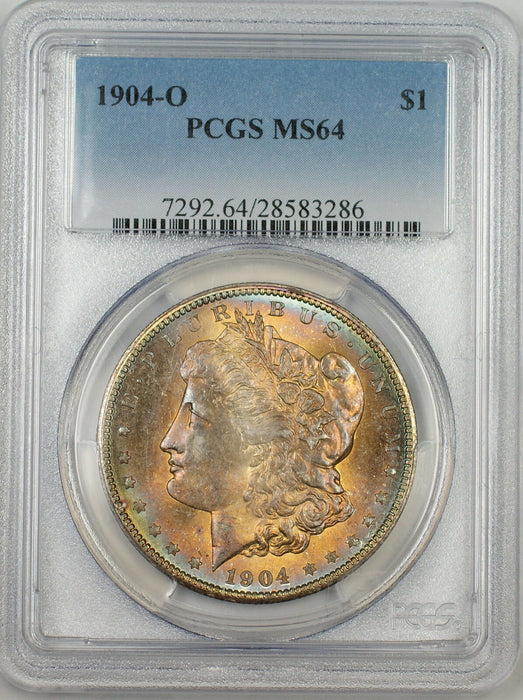 1904-O Morgan Silver Dollar $1 Coin PCGS MS-64 **Beautifully Toned** (Tc)
