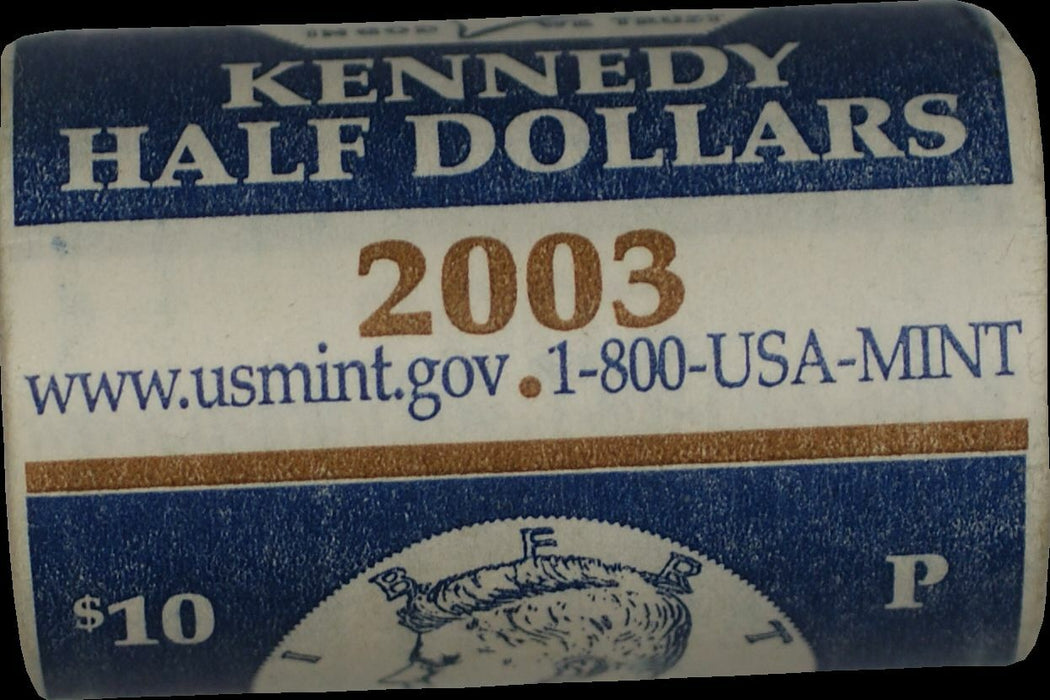 2003 Kennedy Half Dollar $10 OBW Roll American Coins