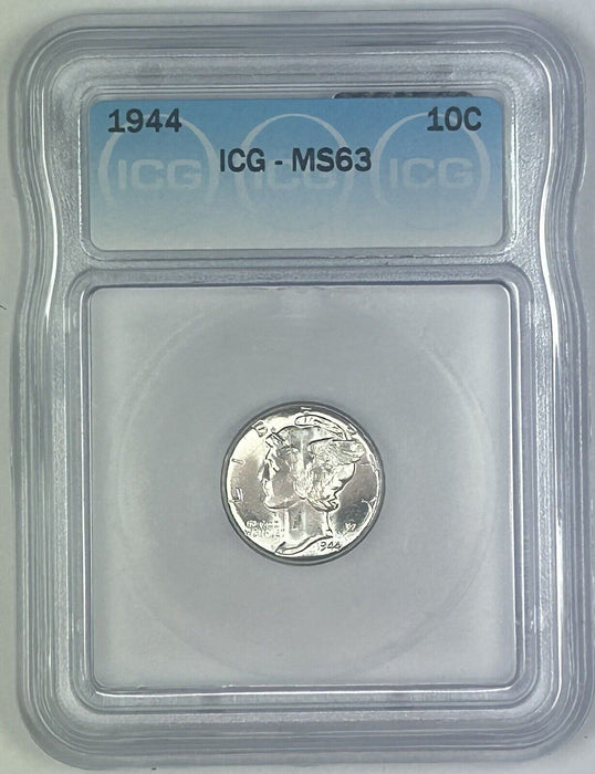 1944 Mercury Silver Dime 10c Coin ICG MS 63 (54) D