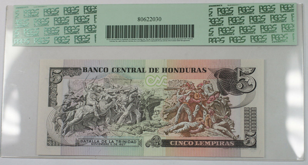 1978-80 Honduras Banco Central 5 Lempiras Note SCWPM# 63a PCGS 66 PPQ GEM New