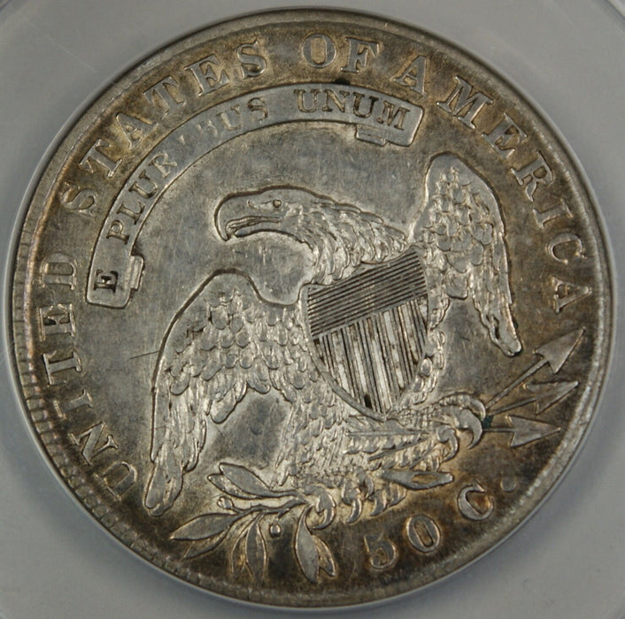 1835 Bust Silver Half Dollar, ANACS AU-50 Details, Cleaned Coin