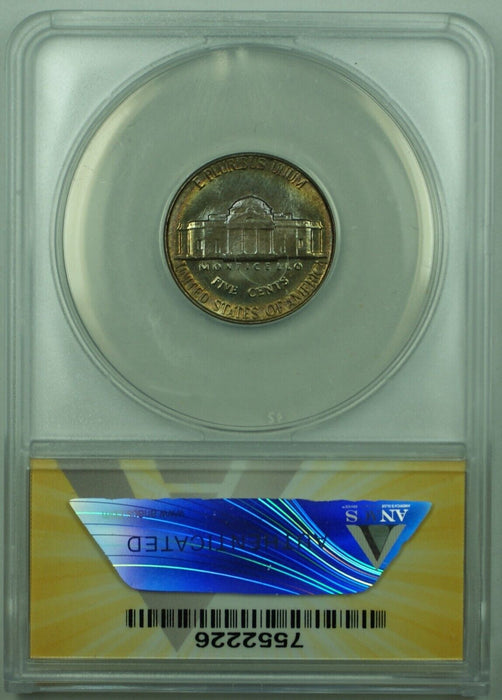 1955 Jefferson Nickel Toned 5C ANACS MS 65 (52) B