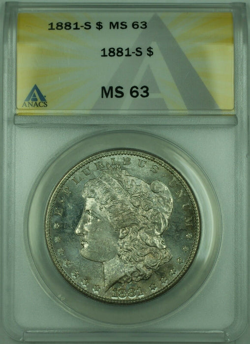 1881-S Morgan Silver Dollar $1 Coin ANACS MS-63 SPL Semi Proof Like (30) C