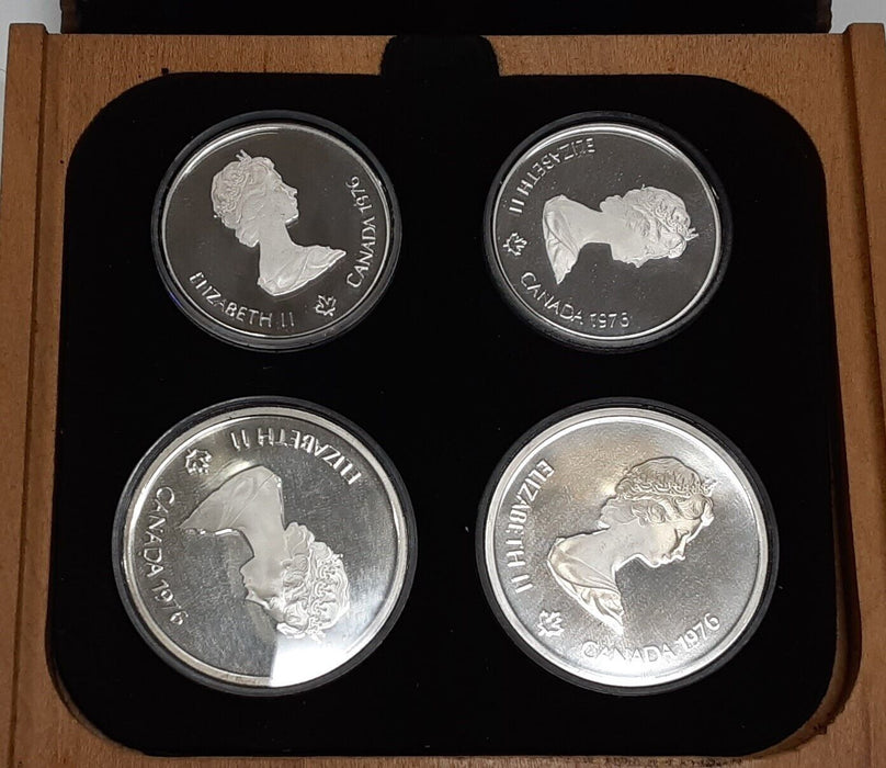 Complete 1976 Canada Montreal Olympic Games .925 Silver 28 Coin Set in RCM OGP
