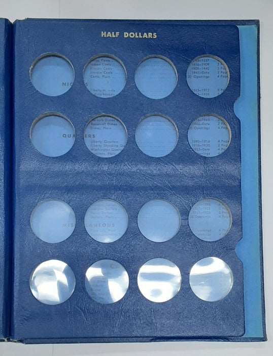 Whitman Deluxe Used Coin Album-Miscellaneous Half Dollars #9445-Loose Binding