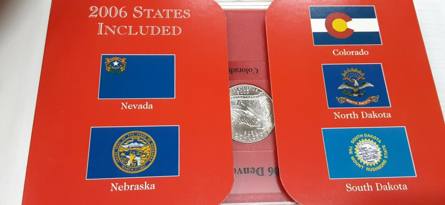 2006-D State Quarters 5 Coin Set 50 States Program-BU in Plastic Case