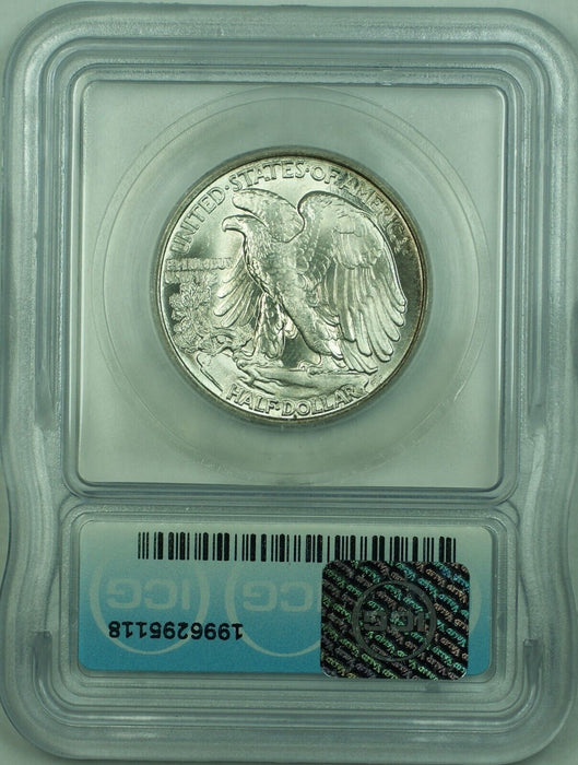 1944 Walking Liberty Half Dollar Toned 50C ICG MS 66 (50)