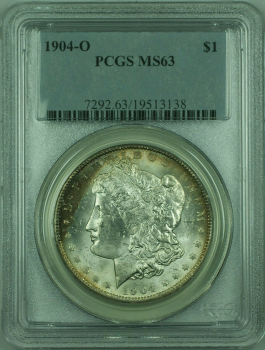 1904-O Morgan Silver Dollar $1 Coin PCGS MS-63 Toned (36) E