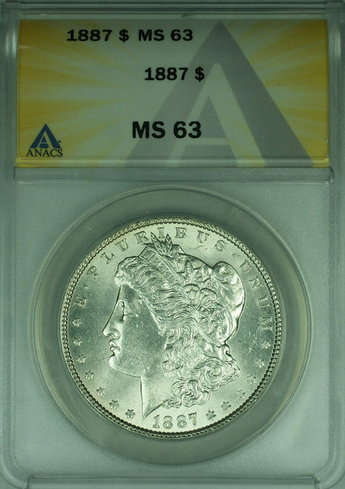 1887 Morgan Silver Dollar S$1 ANACS MS-63  (26)