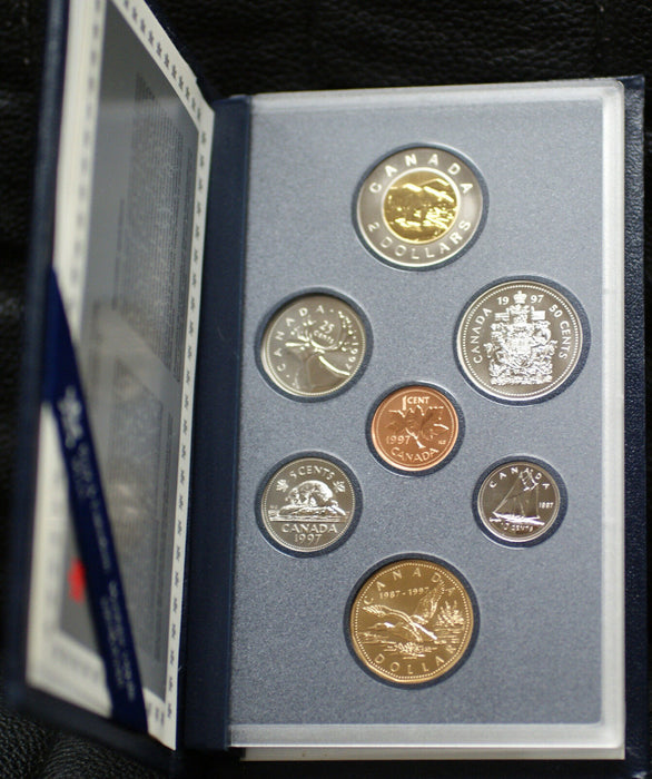 1997 Canada 6 Piece Specimen Set- All BU Coins- In Presentation Case