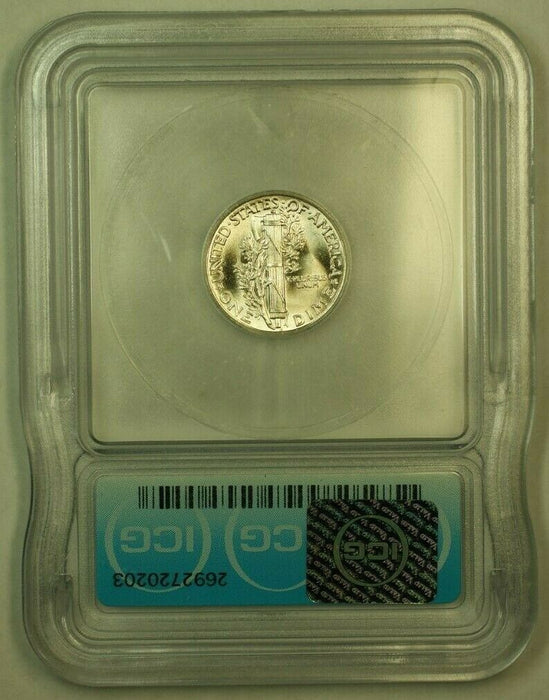 1942 Silver Mercury Dime 10c Coin ICG MS-65+ A