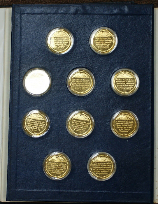 Medallic History of The US Presidency 100 Gold Plated Sterling Silver Medals