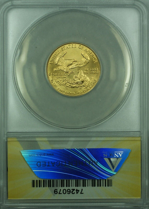 1989 Gold American Eagle 1/4 Ounce $10 AGE Coin ANACS MS-68