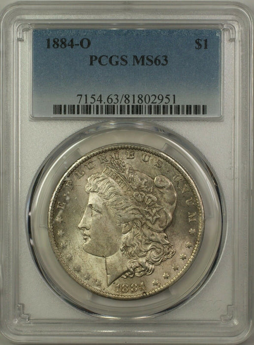 1884-O Morgan Silver Dollar $1 Coin PCGS MS-63 Toned (14c)