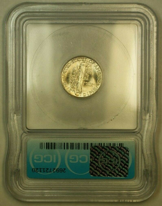1945 Silver Mercury Dime 10c Coin ICG MS-65 BB