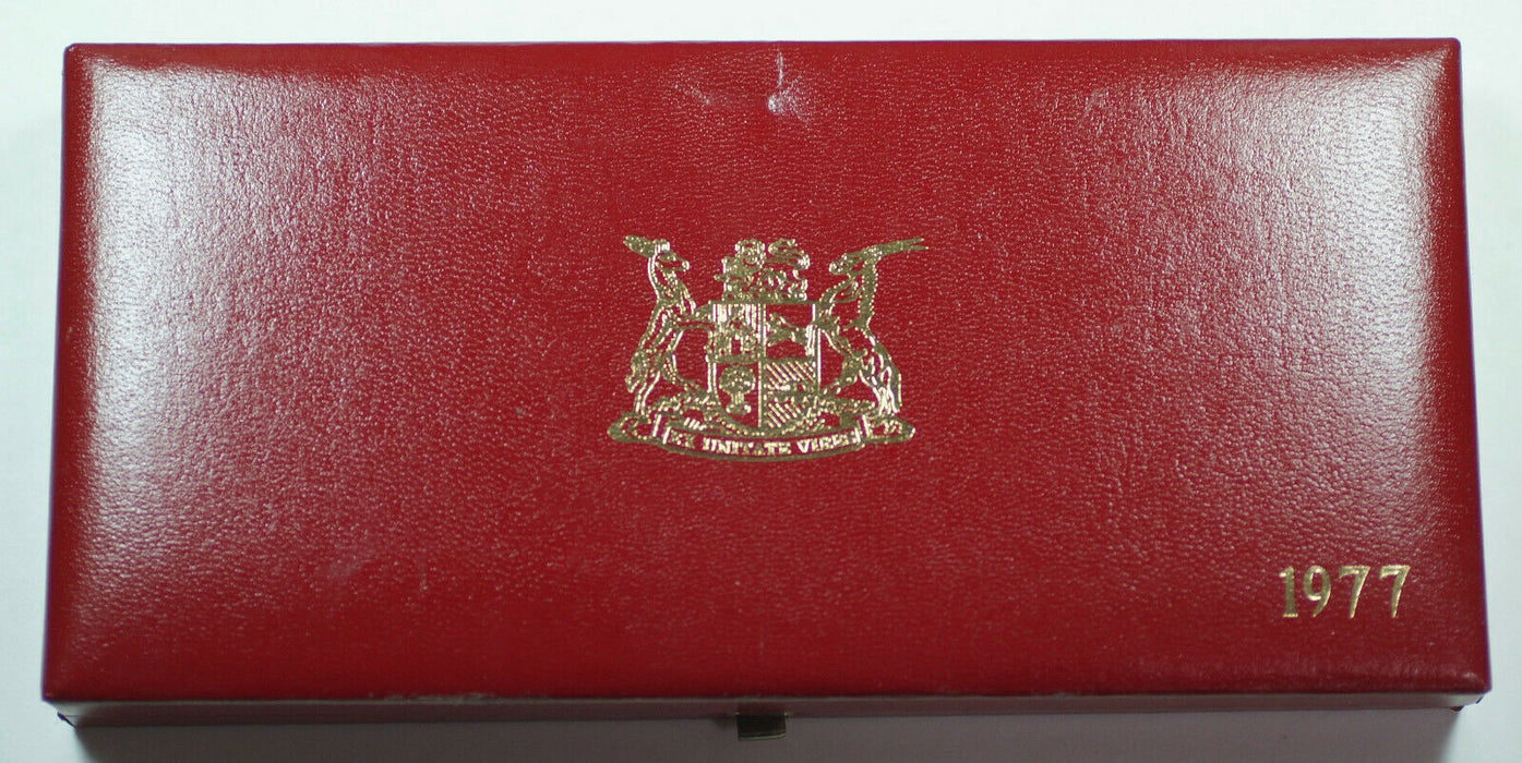 1977 South Africa 10 Coin Proof Set w/ Gold & Silver Rands in Mint Box