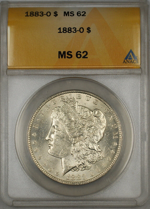 1883-O Morgan Silver Dollar $1 Coin ANACS MS-62 (6A)