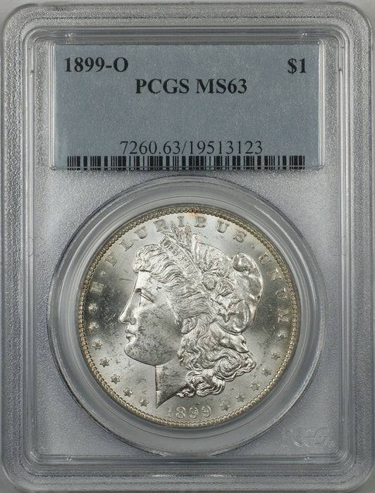 1899-O Morgan Silver Dollar $1 Coin PCGS MS-63 Better Coin (BR-24 M)