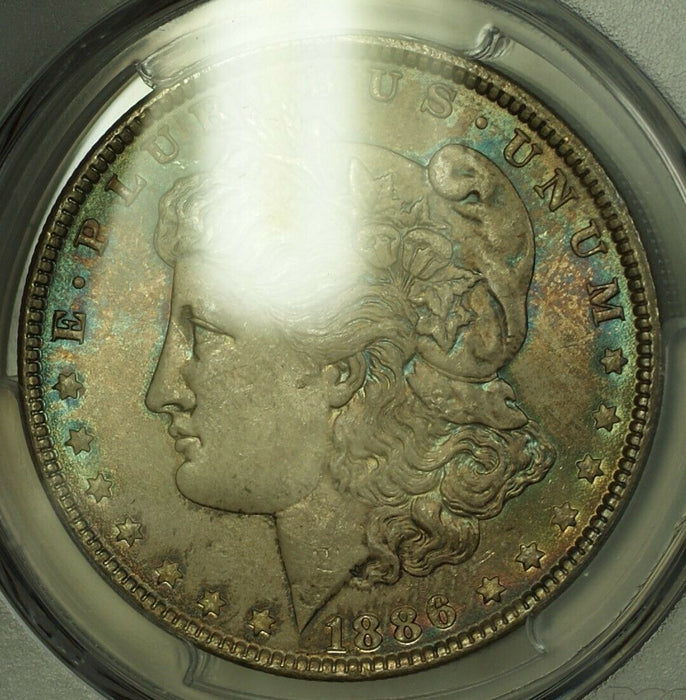 1886 Morgan Silver Dollar $1 Coin PCGS MS-64 Toned (20)