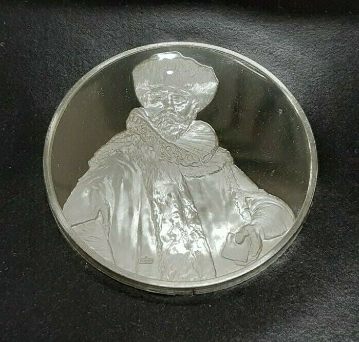 Franklin Mint Genius/Rembrandt PR .925 Silver Medal-Nicolaes Ruts in Card