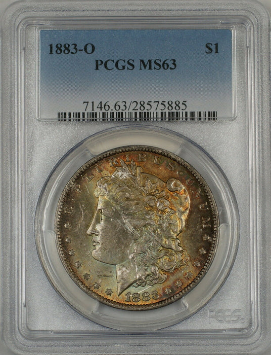 1883-O Morgan Silver Dollar $1 Coin PCGS MS-63 *Beautifully Toned* (Tb)