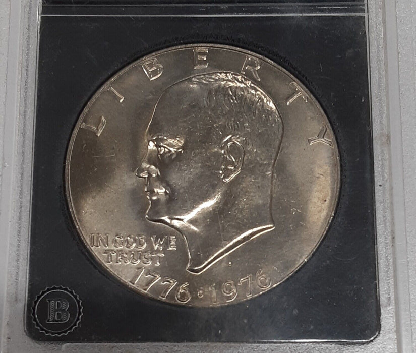 1976-D Eisenhower Bicentennial Dollar BU in Generic Slab