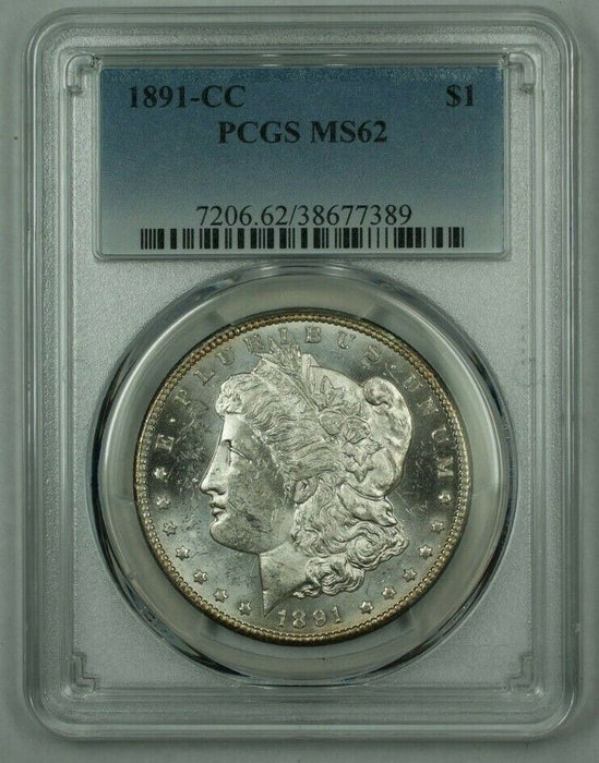 1891-CC Morgan Silver Dollar S$1 PCGS MS-62 SPL Semi-Proof-Like (25)