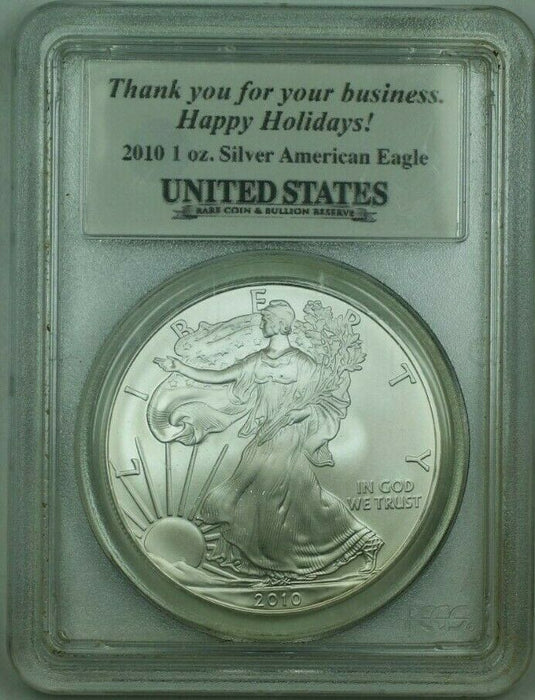 2010 American Silver Eagle $1 1 Oz Troy .999 Fine Silver PCGS Uncirculated