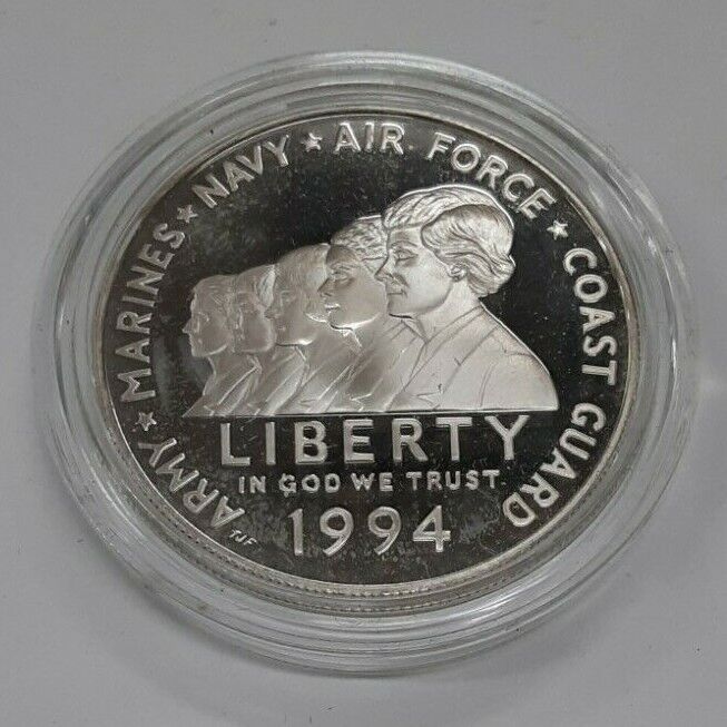 1994-P Women in Military Commem Proof Silver Dollar - Coin in Capsule ONLY