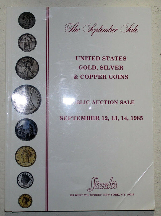 Stack's Auction Catalog Gold Silver Copper Coins September 12-14 1985 WW5B