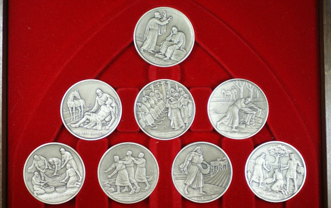 Complete Parables of Jesus Solid Sterling Silver 20 Medal Set Pietro Montana
