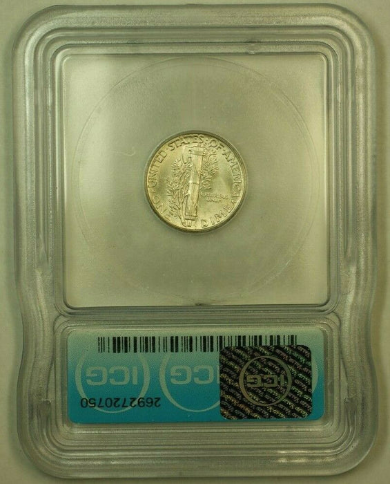 1943 Silver Mercury Dime 10c Coin ICG MS-65 NN
