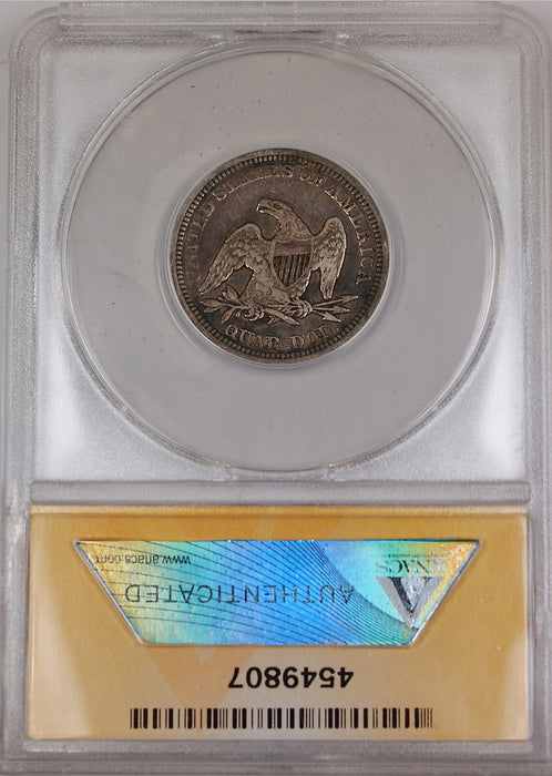 1855 Seated Liberty Silver Quarter, ANACS VF-30, Details - Corroded