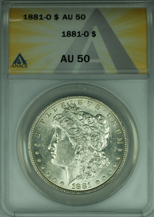 1881-O Morgan Silver Dollar $1 Coin ANACS AU-50 Better Coin  (26)