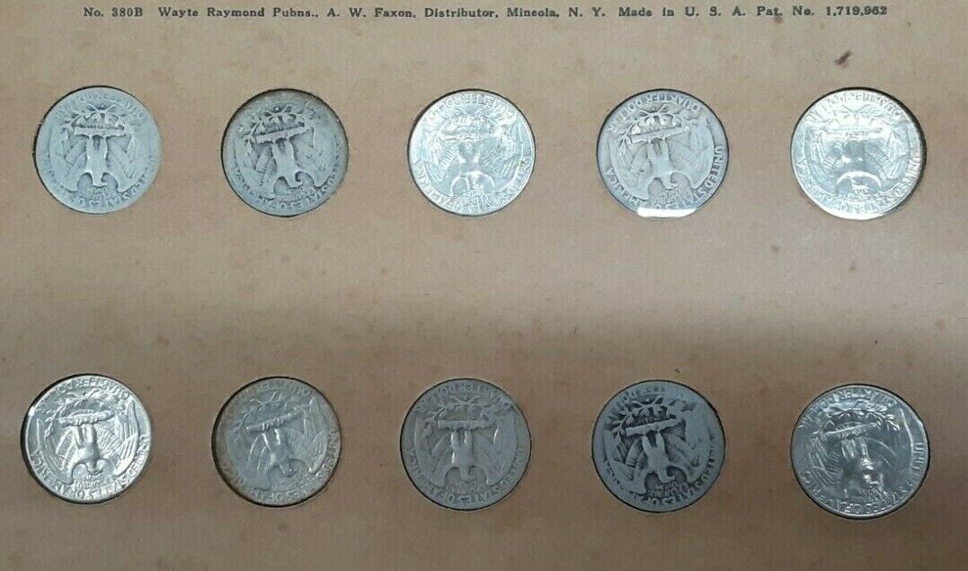 Near Complete Washington 25C 1932-1964 Silver Coins in National Album  AC-BU