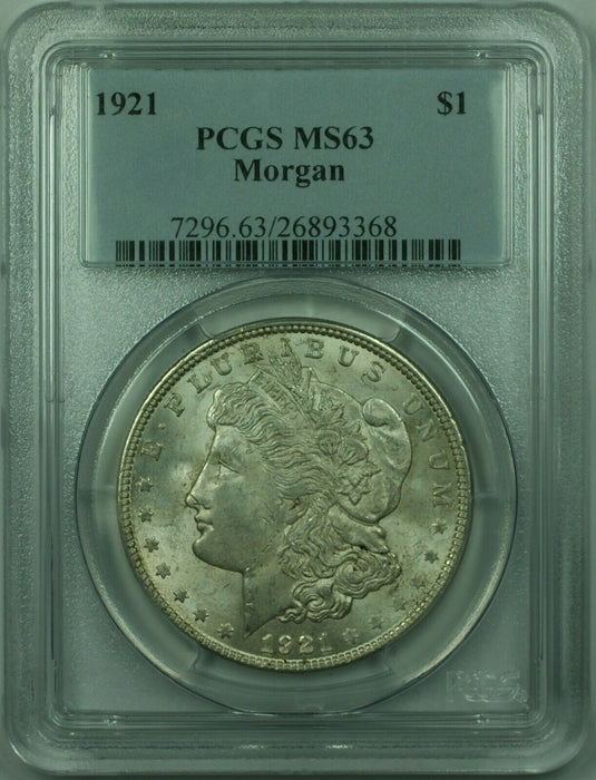 1921 Morgan Silver Dollar $1 Coin PCGS MS-63 (36) EEE