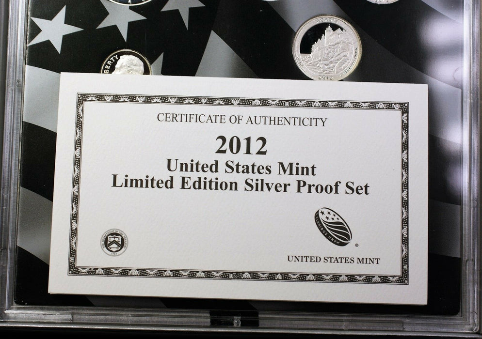 2012 United States Mint Limited Edition Silver Proof 8 Coin Set ATB ASE