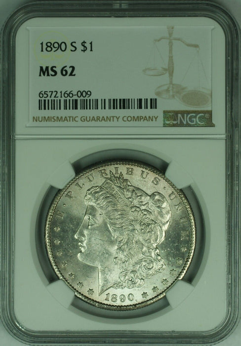 1890-S Morgan Silver Dollar $1 NGC MS-62   (46)