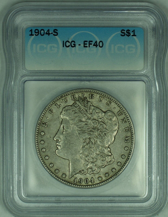 1904-S Morgan Silver Dollar $1 Coin ICG XF 40 (23)