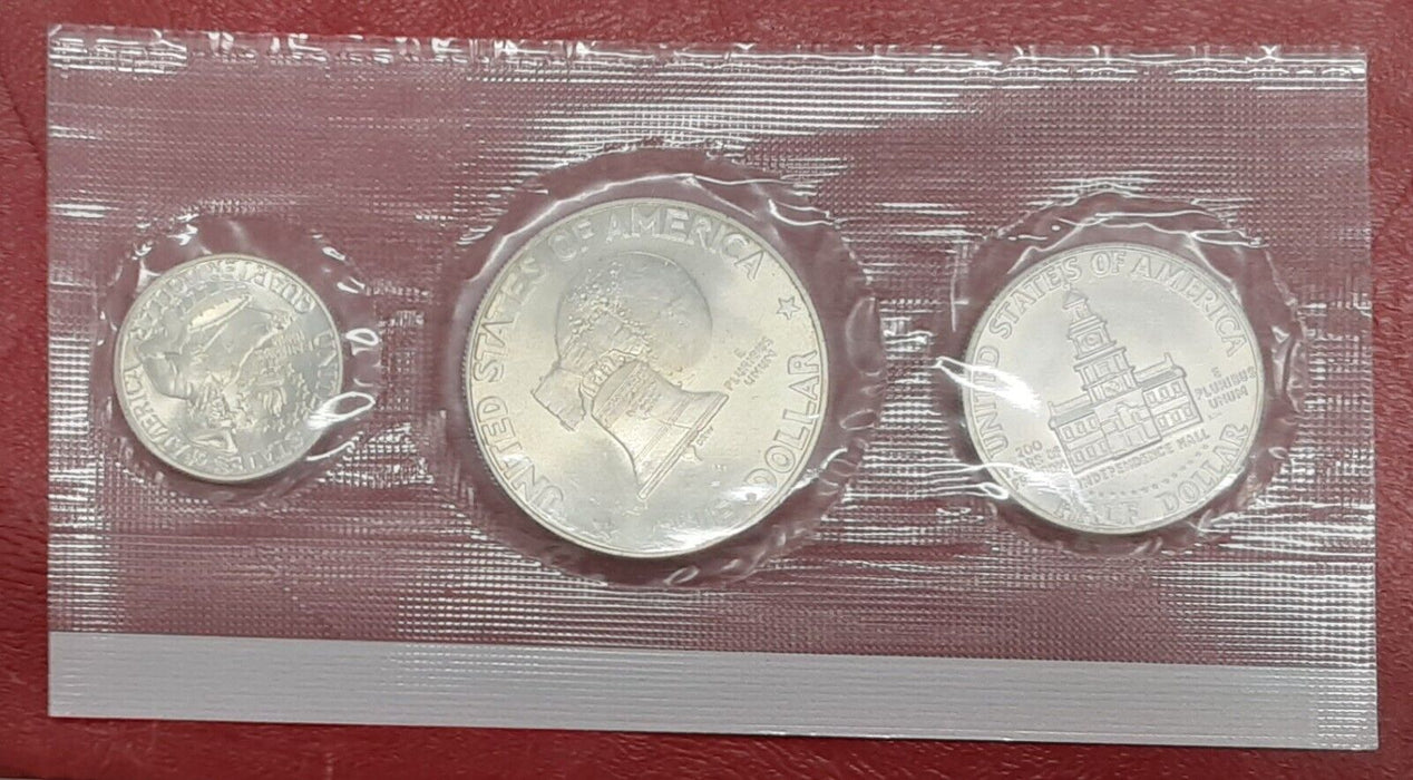 1976-S BU 40% Silver Bicentennial 3 Coin Mint Set-Coins in Envelope ONLY