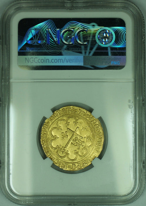 NGC MS 61 (1422-50) ANGLO-GAL. 1S’OR-FR-301 HENRY VI Gold Coin 3.39g ST. LO