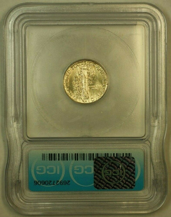 1943 Silver Mercury Dime 10c Coin ICG MS-65 (2E)