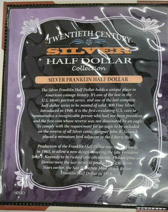 Twentieth Century Half Dollars/Franklin 90% Silver Half Dollar in Info Folder