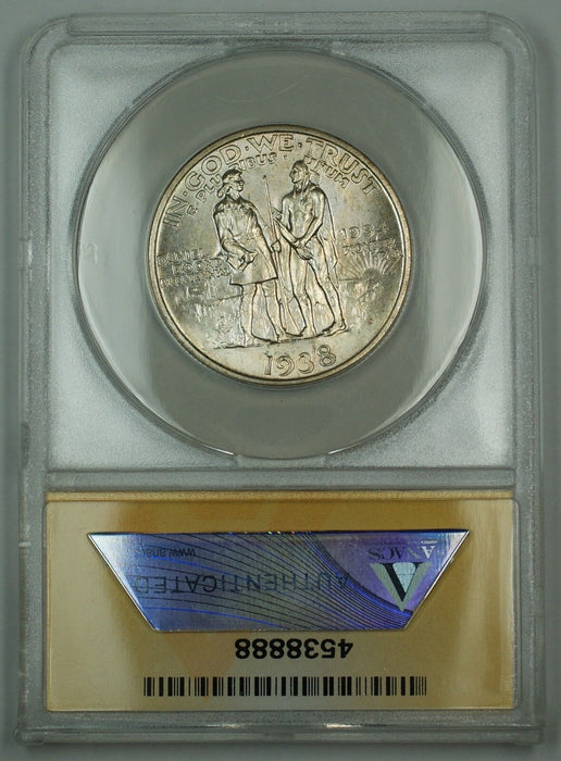 1938-D Daniel Boone Commem. Silver Half Dollar Coin ANACS MS-65 Gem Coin DGH