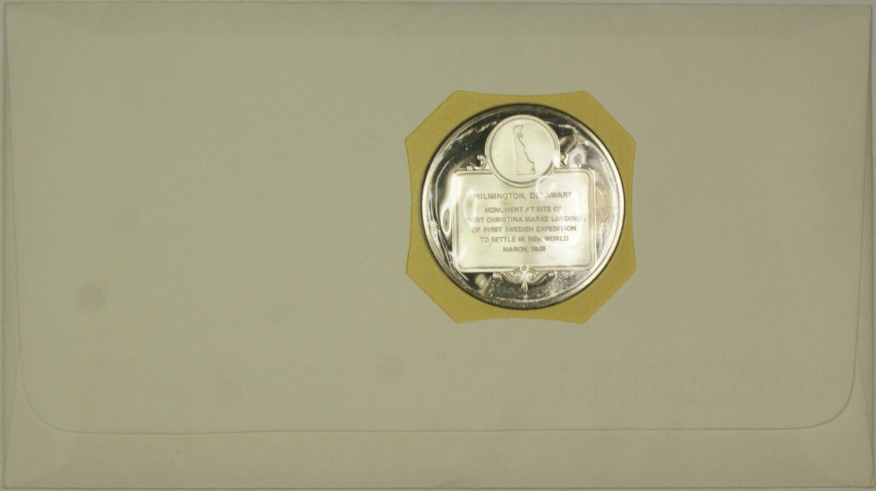 1971 Wilmington Delaware Great Historic Sites Medal Proof Silver First Day Cover
