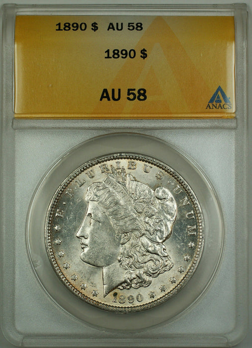 1890 Morgan Silver Dollar $1 Coin ANACS MS-60 (Better Coin)